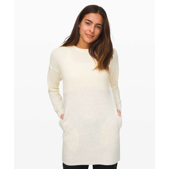 Lululemon Restful Intention Sweater Angel Wing Heathered Light Ivory Small - Picture 1 of 9